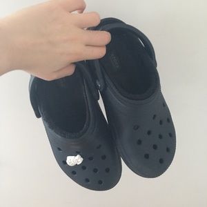 🖤Black Fuzzy Crocs